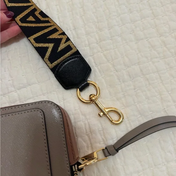 Marc Jacobs Crossbody Bag in Gray with Gold Accents